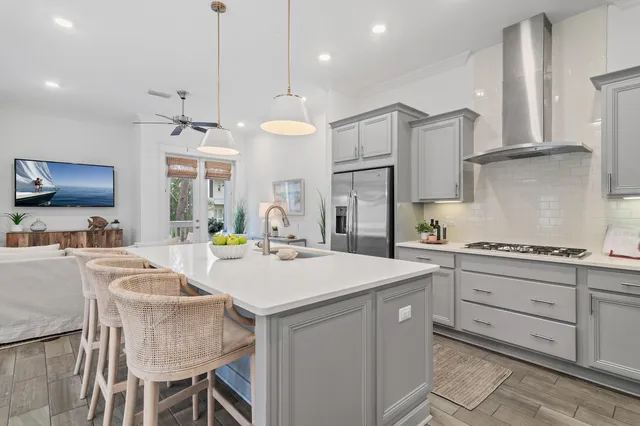 a view of a kitchen and a sink