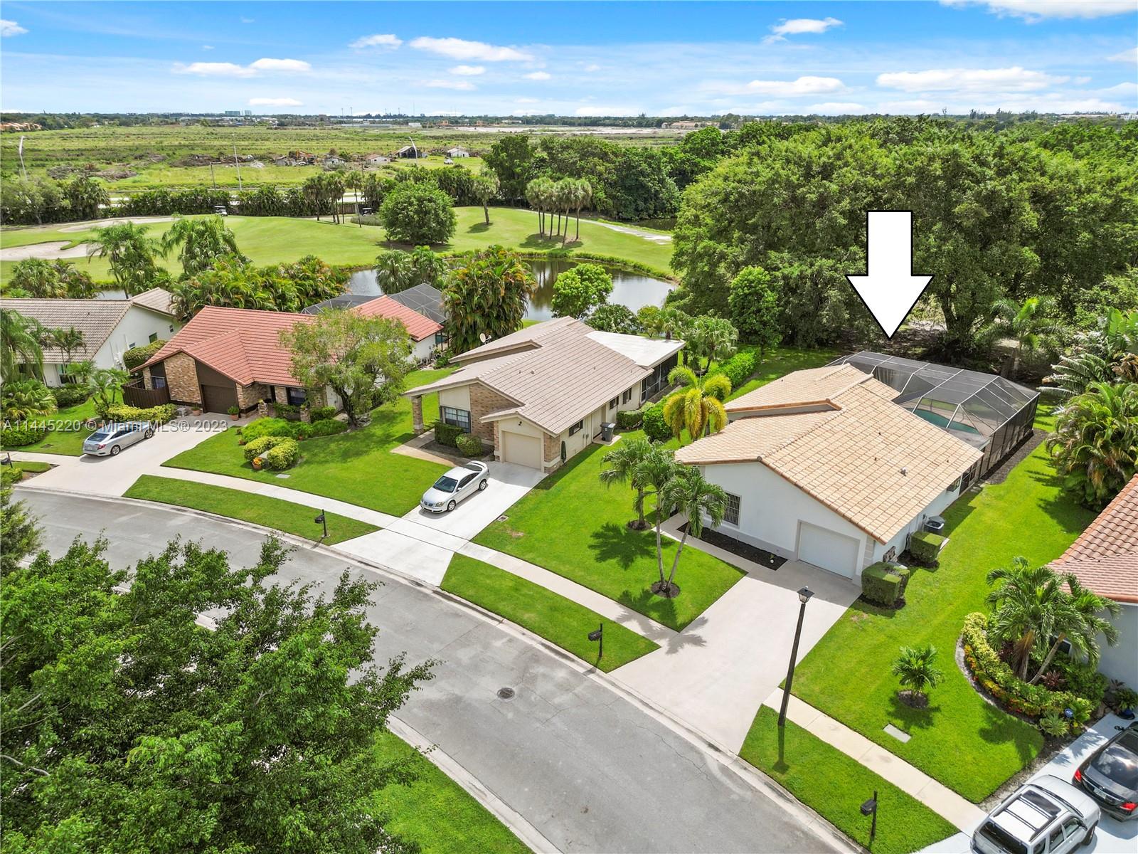 10161 Camelback Lane Boca Raton, FL 33498 - Photo 21 of 24 an aerial view of a house with a garden