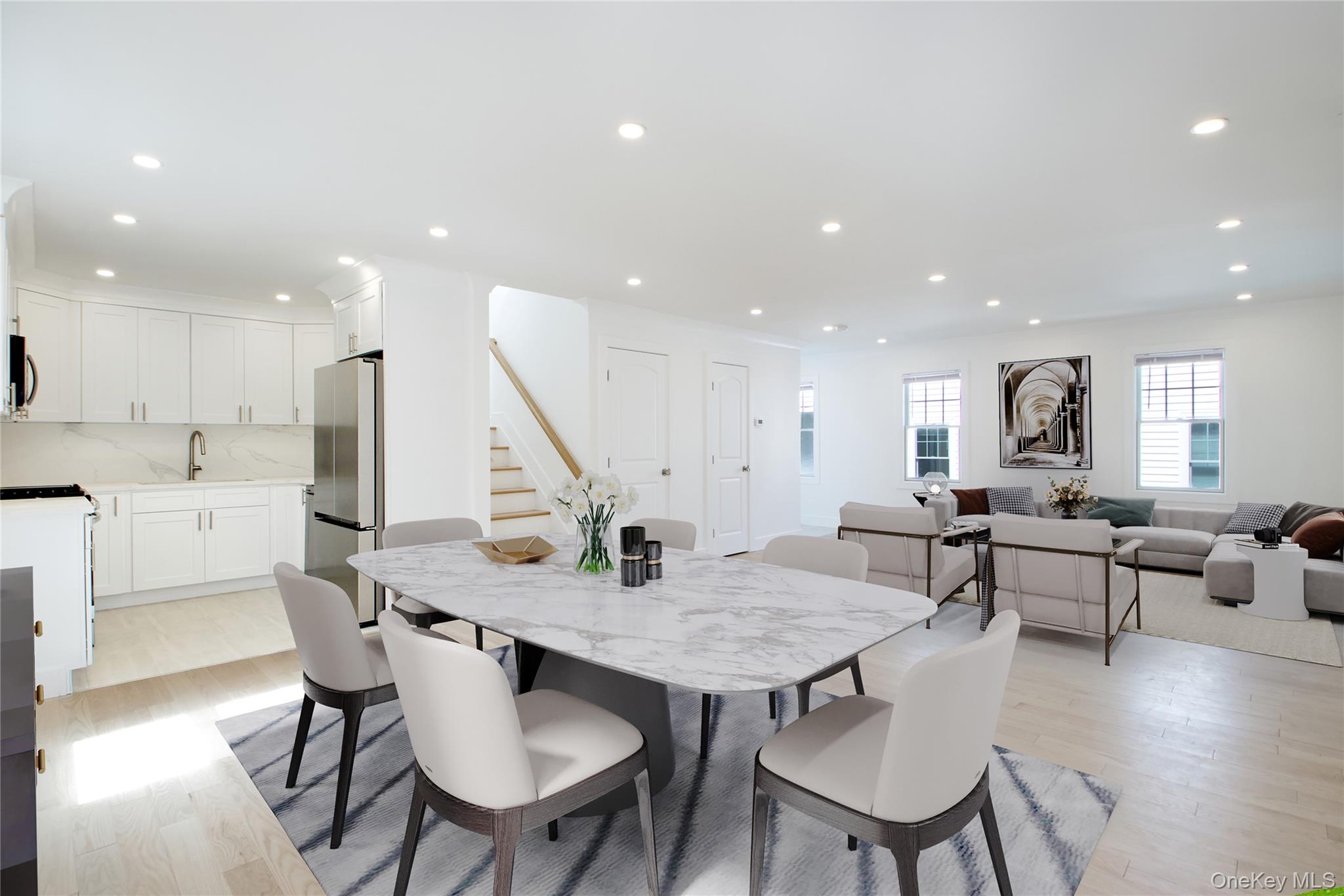 46 Linwood Road North Port Washington, NY 11050 - Photo 5 of 19 a view of kitchen with dining table and chairs