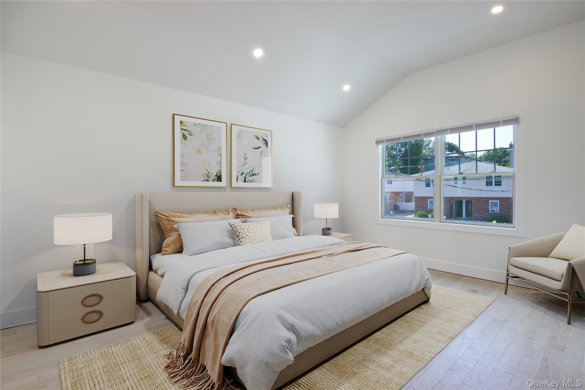 46 Linwood Road North Port Washington, NY 11050 - Photo 7 of 19 a bedroom with a large bed and a couch