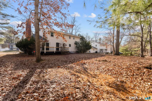 a view of a building with snow