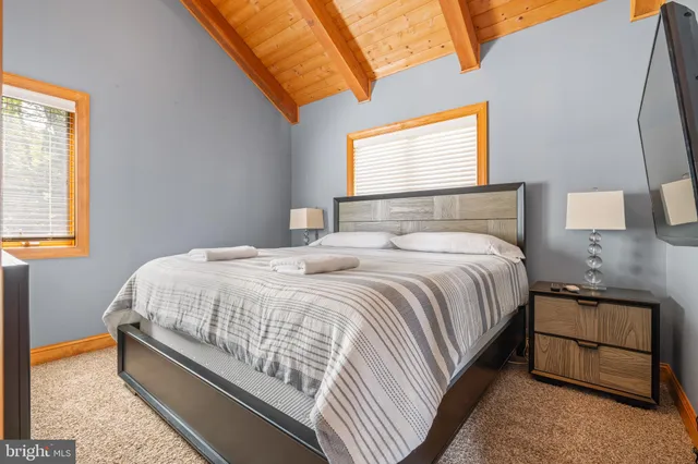 a view of an ocean with trees