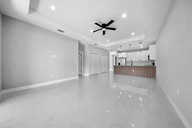 a view of kitchen with wooden floor