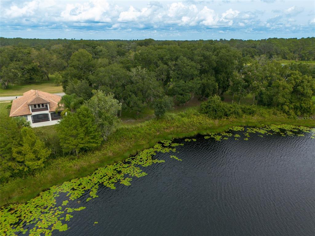3613 Azurite Court DeLand, FL 32724 - Photo 17 of 20 an aerial view of a house with a yard and lake view