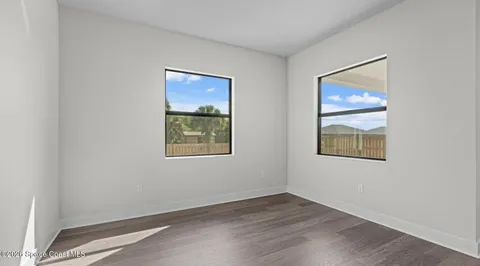 an empty room with a window