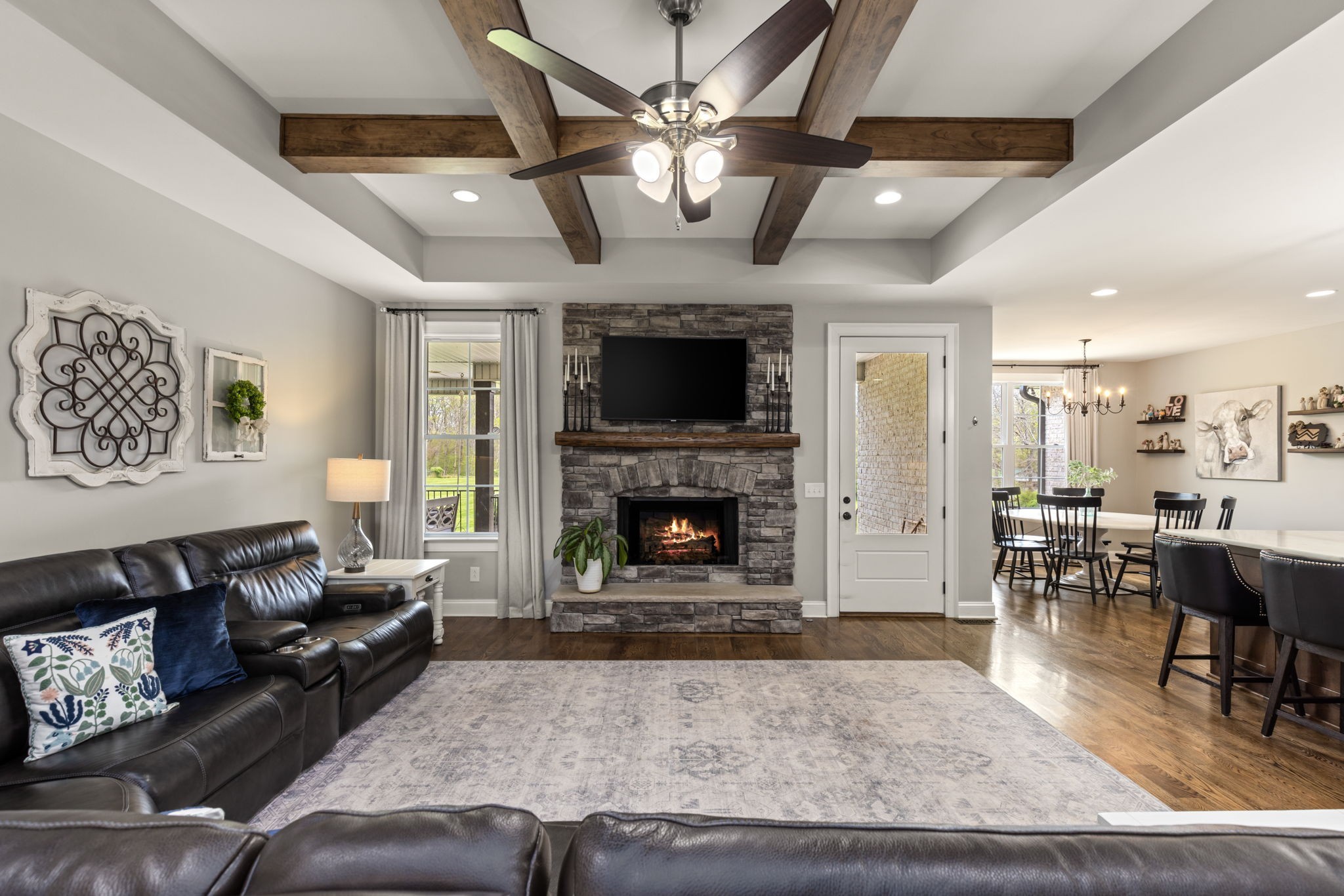 6012 Bethlehem Road Springfield, TN 37172 - Photo 5 of 60 a living room with furniture and a fireplace