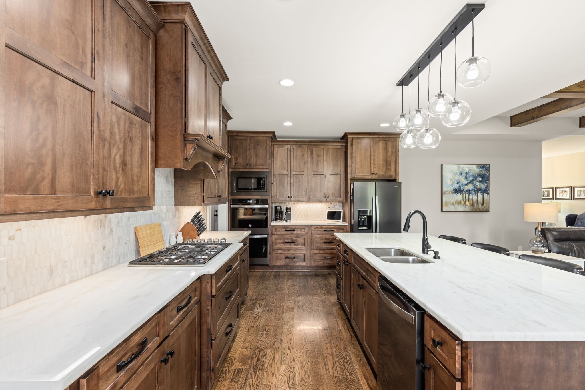6012 Bethlehem Road Springfield, TN 37172 - Photo 10 of 60 a kitchen with kitchen island granite countertop a sink appliances cabinets and a counter top space