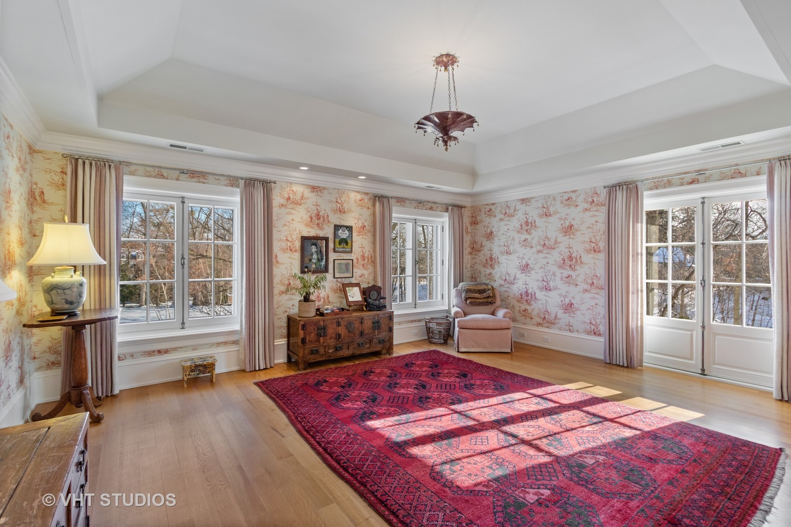 1291 Elm Tree Road Lake Forest, IL 60045 - Photo 27 of 56 a bedroom with a bed and wooden floor