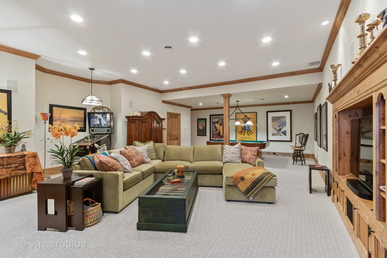 1291 Elm Tree Road Lake Forest, IL 60045 - Photo 31 of 56 a living room with furniture and a flat screen tv