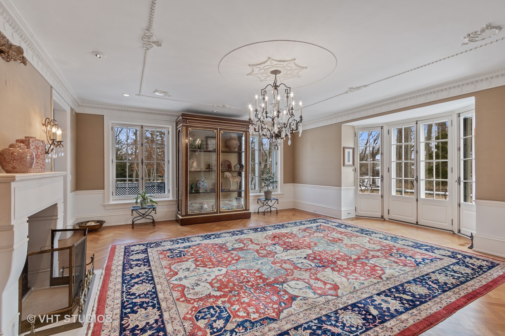 1291 Elm Tree Road Lake Forest, IL 60045 - Photo 10 of 56 a view of a bedroom with wooden floor and windows