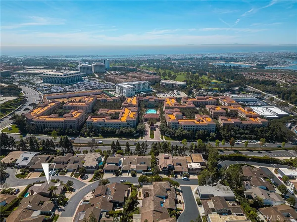 a view of a golf course with a garden