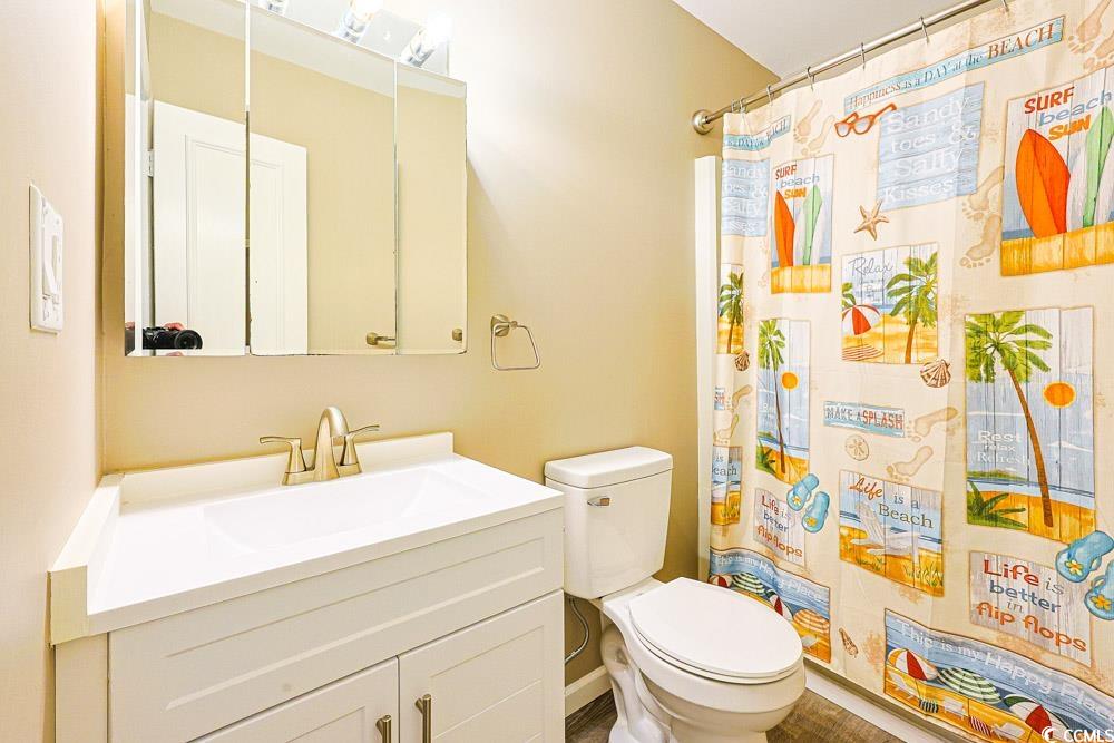 200 Math Place Little River, SC 29566 - Photo 25 of 40 Bathroom with curtained shower and vanity