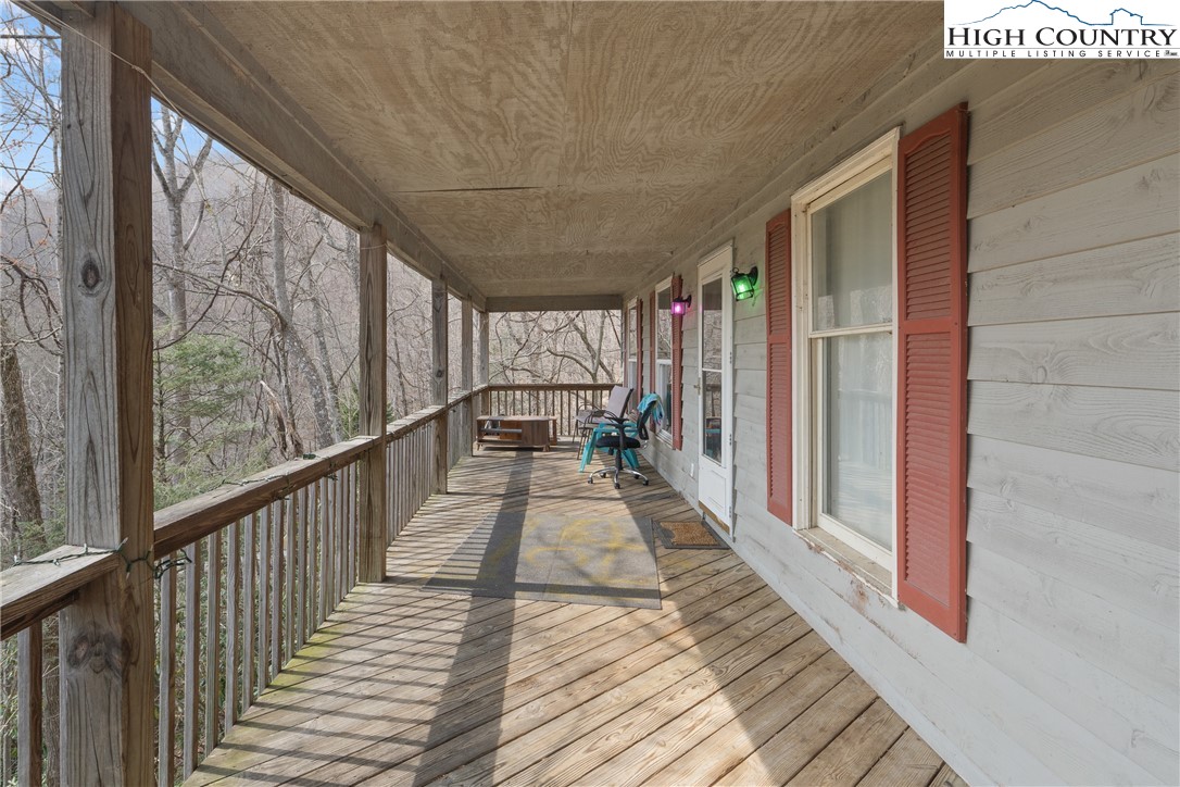 656 Winterberry Trail Boone, NC 28607 - Photo 29 of 47 a view of balcony with wooden floor