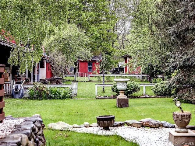 a childrens park with lots of swings and slides