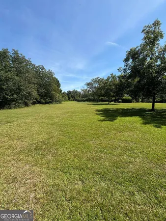 a view of an ocean from a yard