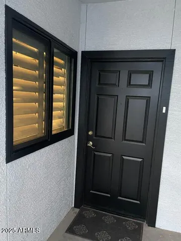 a view of front door