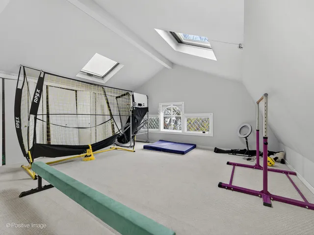 a room with gym equipment
