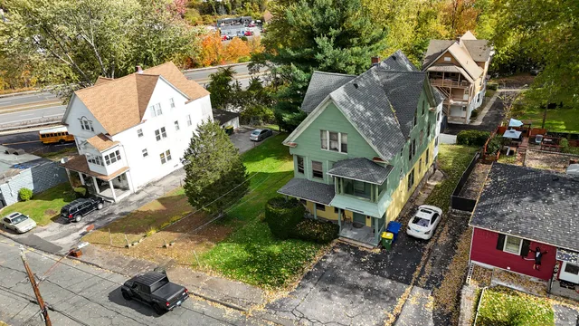 an aerial view of multiple house