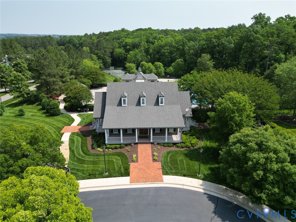 16151 Founders Bridge Terrace Midlothian, VA 23113 - Photo 8 of 14 an aerial view of a house with a yard table and chairs