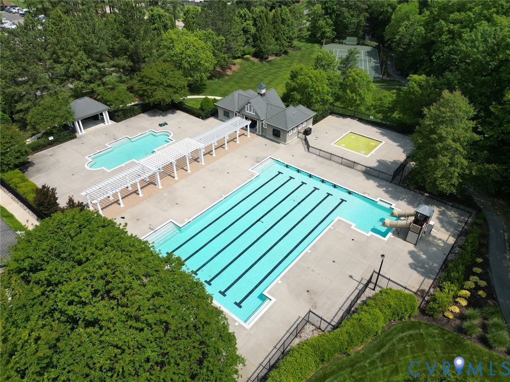 16151 Founders Bridge Terrace Midlothian, VA 23113 - Photo 9 of 14 an aerial view of a house with a yard basket ball court and outdoor seating