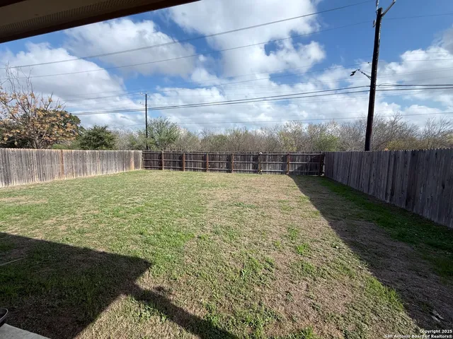 a view of a backyard