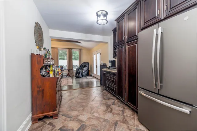 a picture of a bench in a bathroom