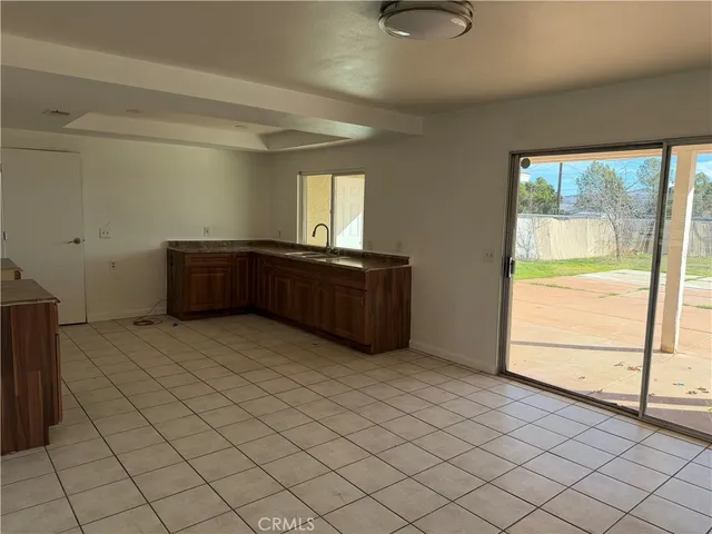 a room with a large window