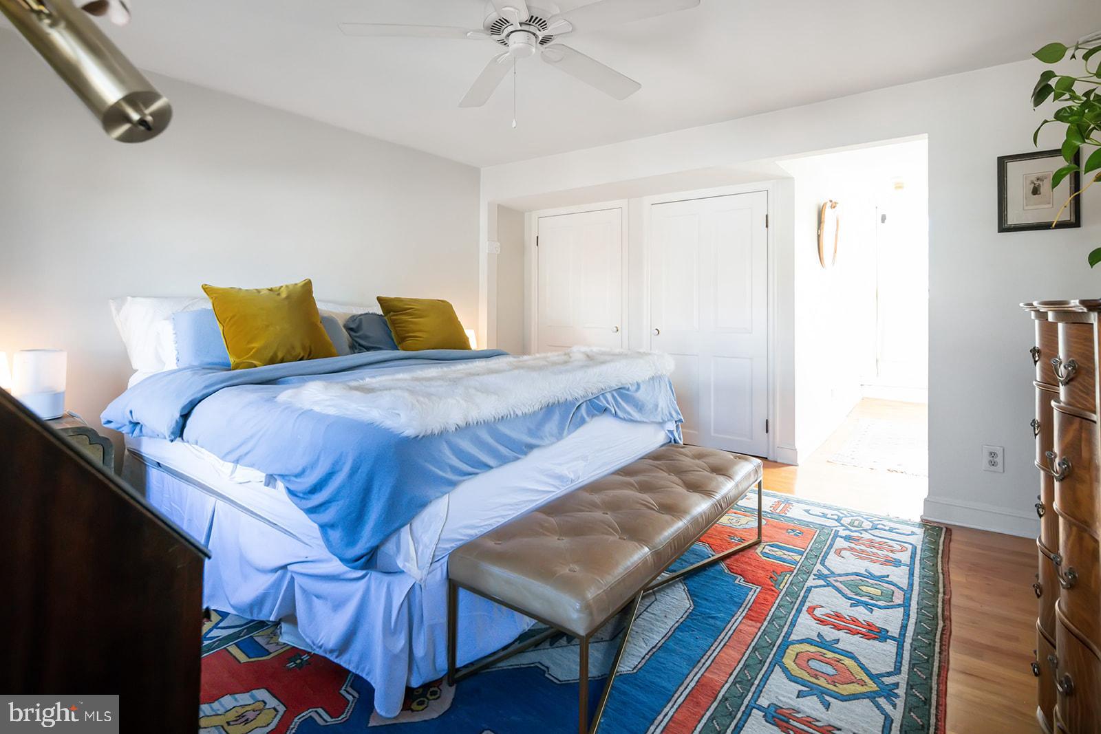 516 Kauffman Street Philadelphia, PA 19147 - Photo 28 of 37 a bedroom with a bed and wooden floor