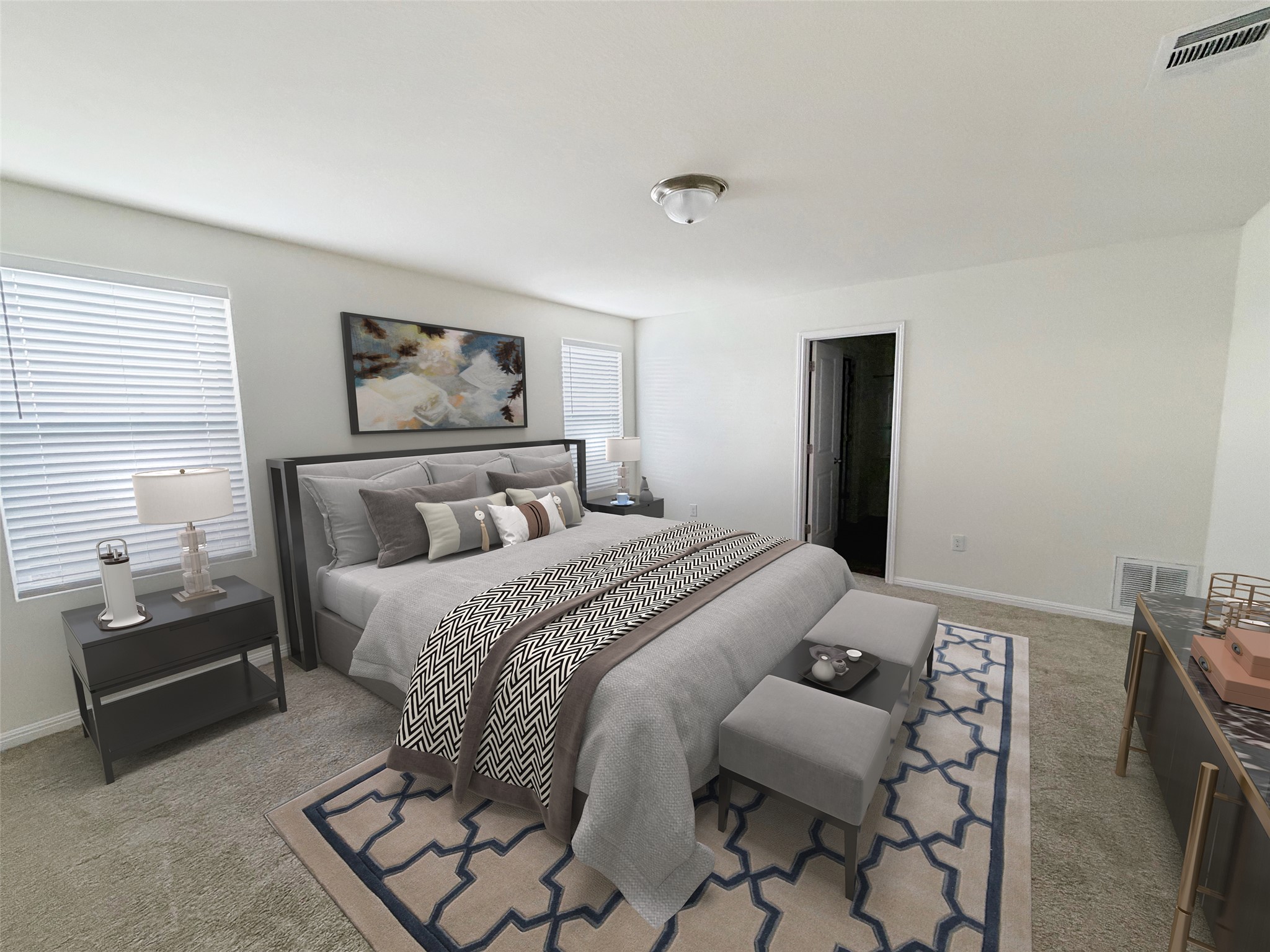 364 Bell Rings Drive Jarrell, TX 76537 - Photo 16 of 25 a bedroom with a bed and a couch