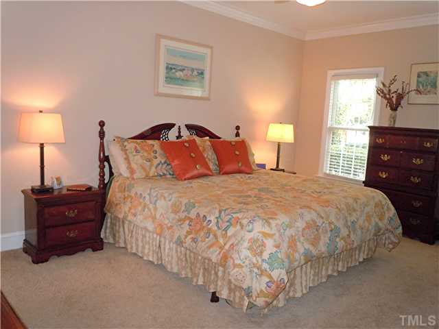 4620 Thendara Way Raleigh, NC 27612 - Photo 8 of 18 LARGE 1ST FLOOR MASTER BEDROOM...WILL ACCOMMODATE A KING SIZE BED AND THREE ADDITIONAL PIECES. Master Bedroom