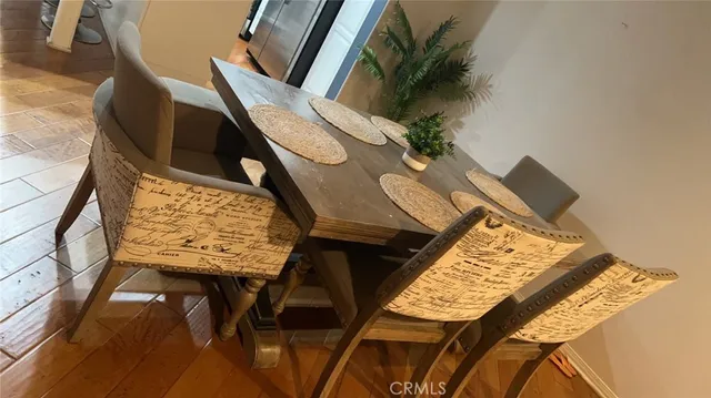 a view of an outdoor space with seating area