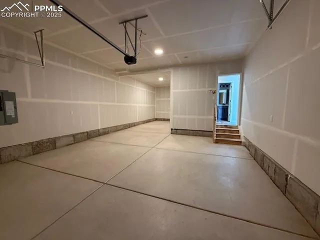 a view of a livingroom with a staircase