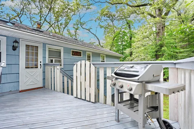 a view of a backyard of a house
