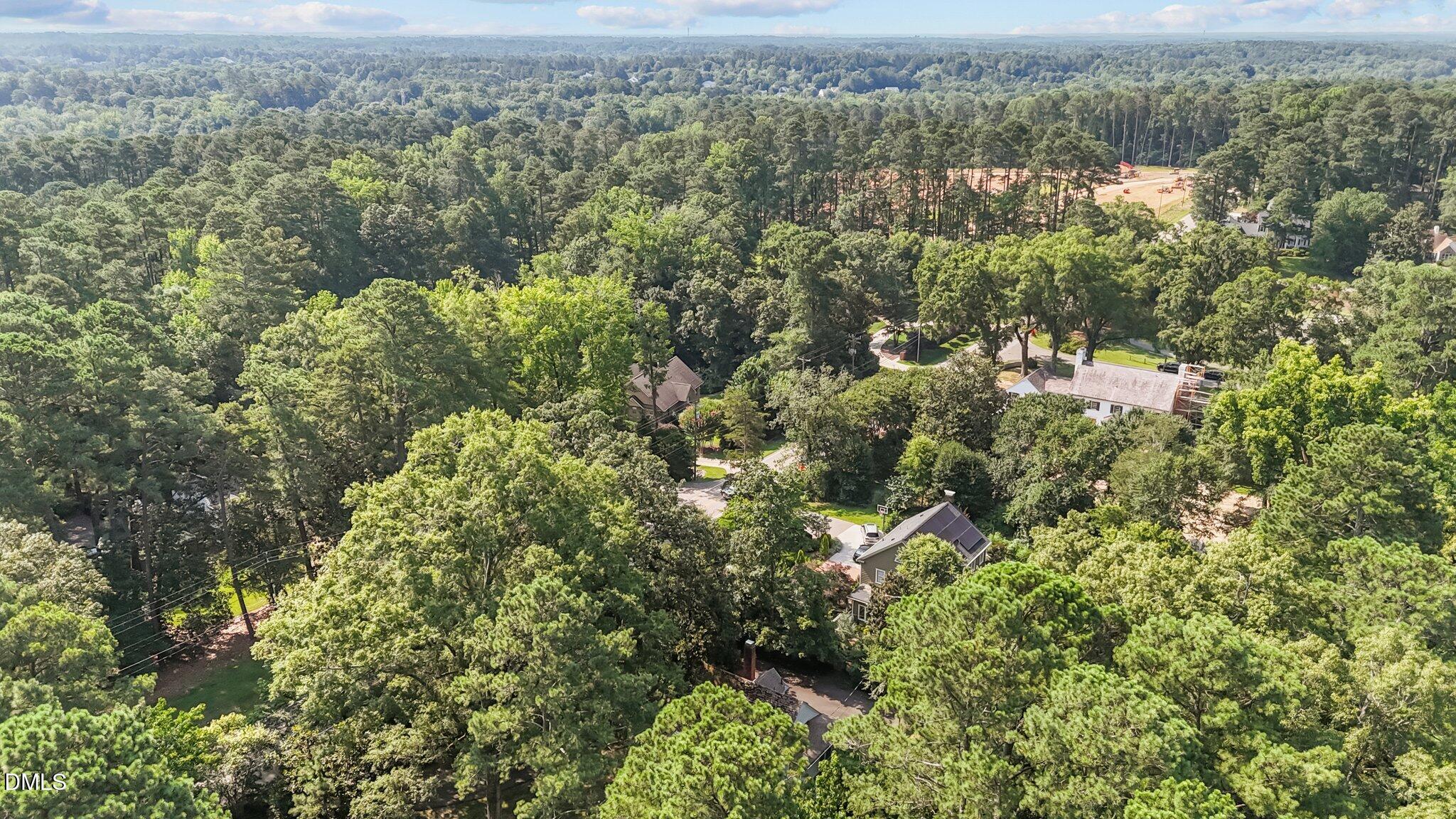 3724 Hope Valley Road Durham, NC 27707 - Photo 54 of 55 an aerial view of residential house with outdoor space and trees all around