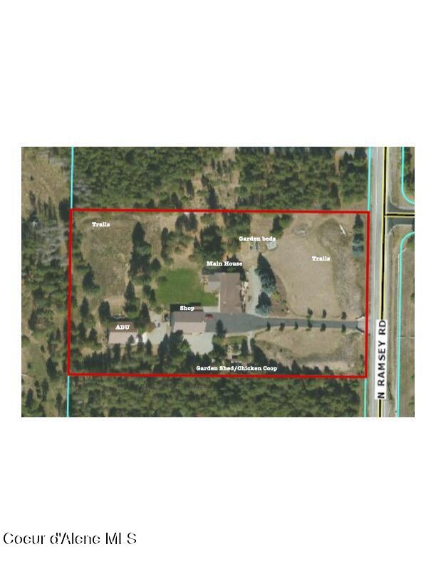 21779 North Ramsey Road Rathdrum, ID 83858 - Photo 25 of 68 Overhead view marked-1