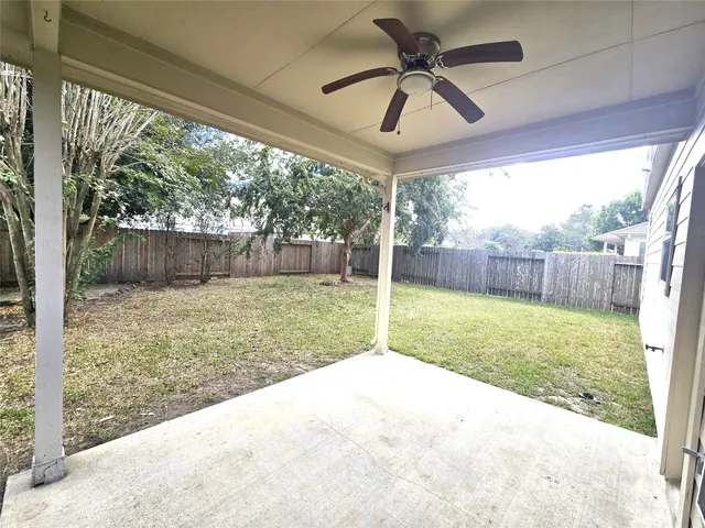 a view of a backyard with a garden and plants