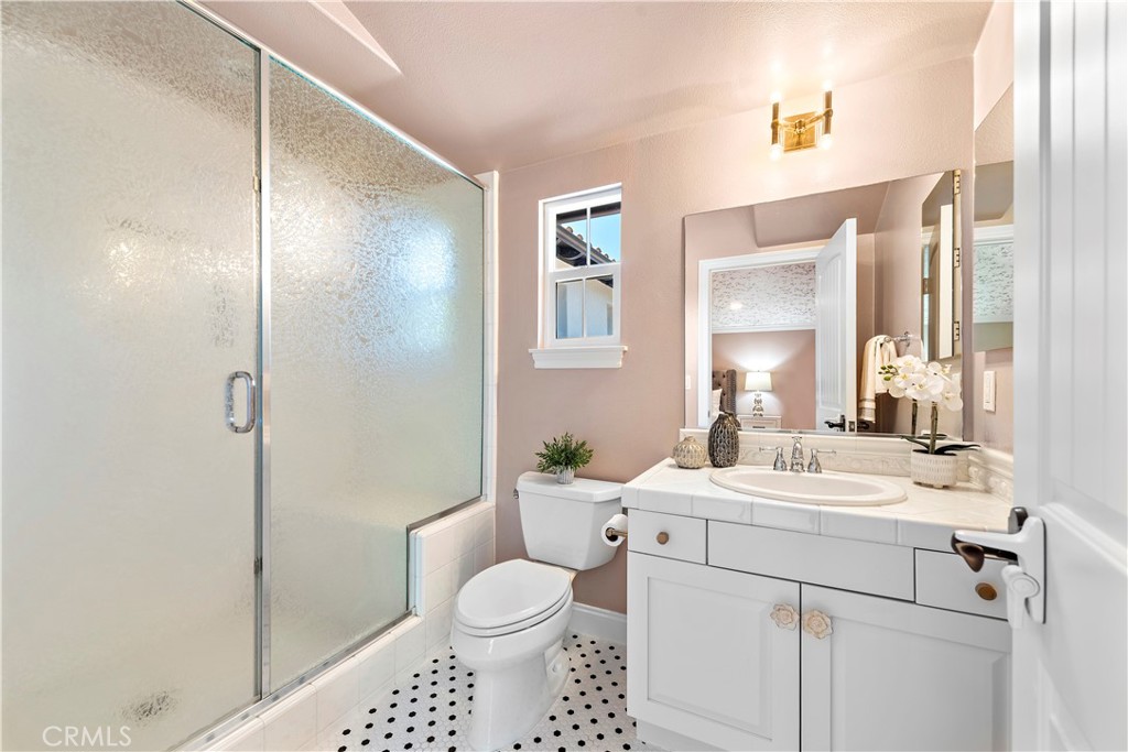 2 Anna Lane Ladera Ranch, CA 92694 - Photo 30 of 63 a bathroom with a sink toilet vanity and shower
