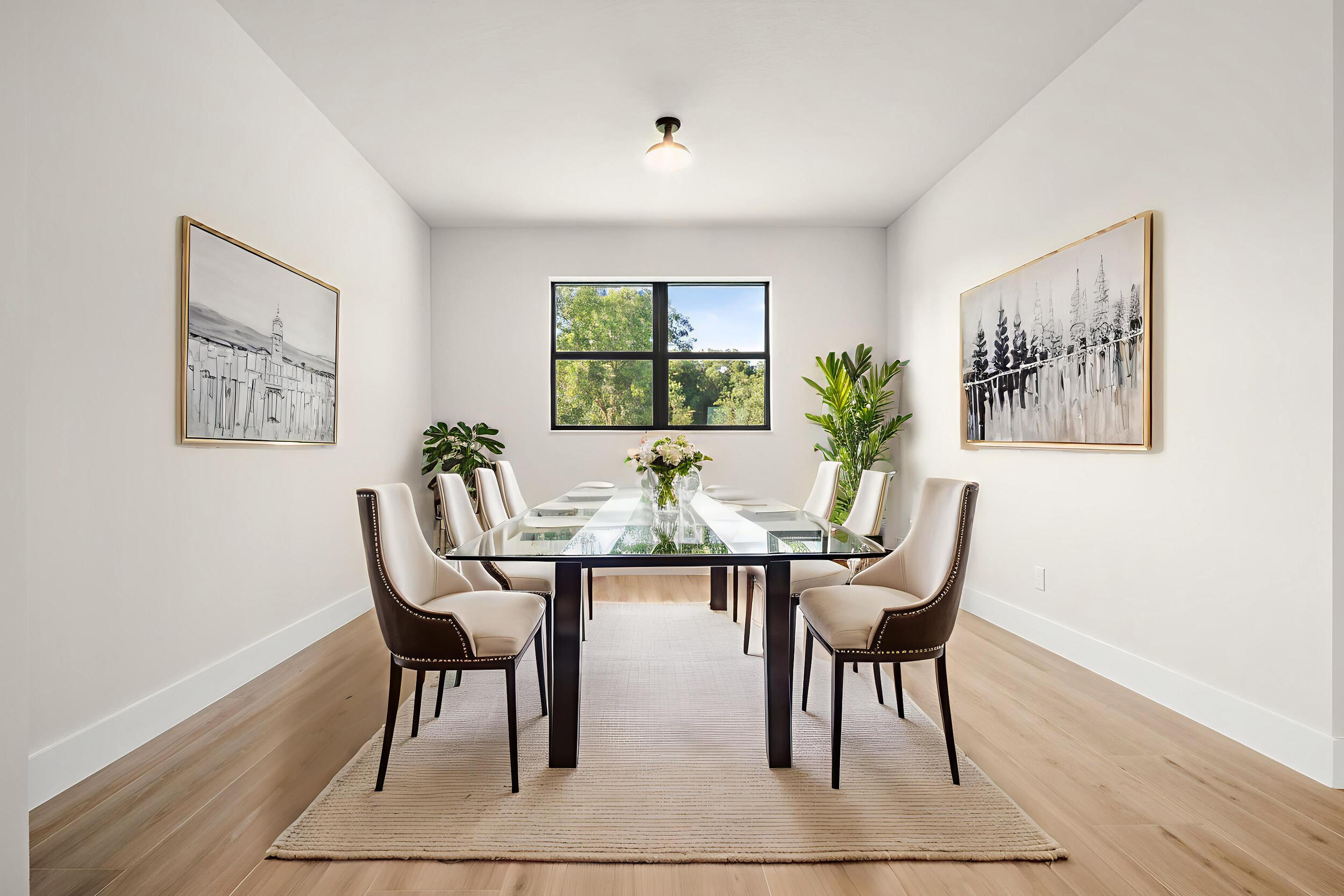 1142 Southwest Abbey Avenue Port St. Lucie, FL 34953 - Photo 53 of 57 a view of a dining room with furniture window and wooden floor
