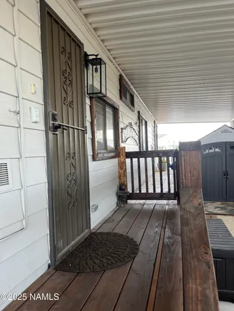 a view of a house with wooden floor