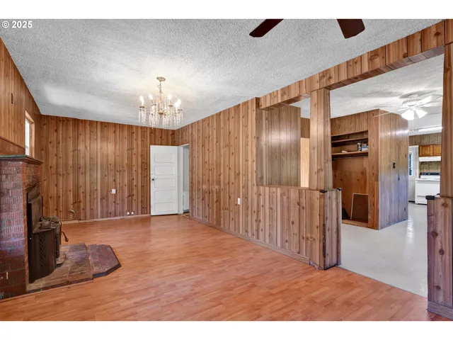 a view of a livingroom with a chandelier