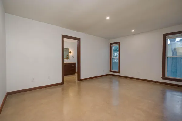 an empty room with window