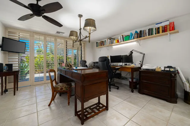 a room with furniture