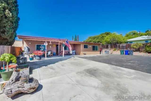 a view of a house with a patio