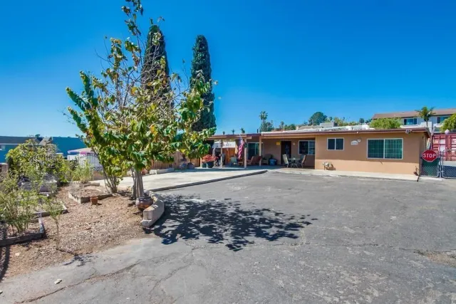 a view of a house with a outdoor space