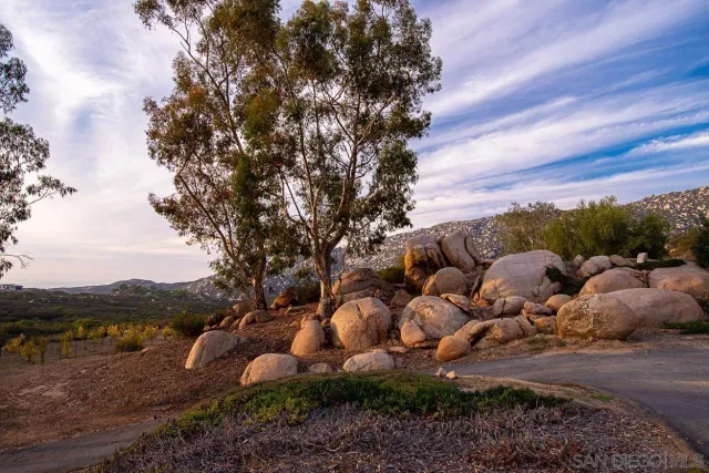 a view of a park with swings