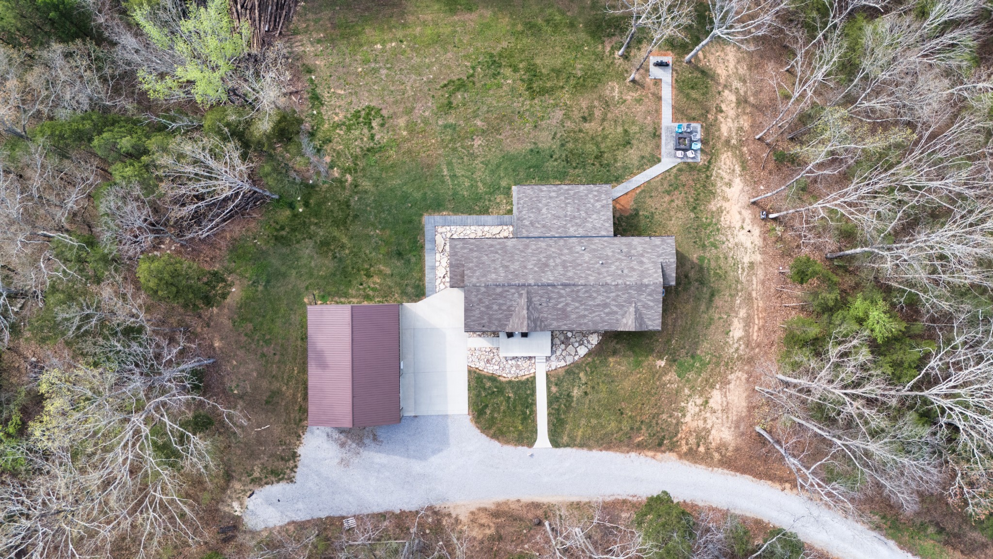 721 Spa Road Lewisburg, KY 42256 - Photo 16 of 56 an aerial view of a house with yard and trees