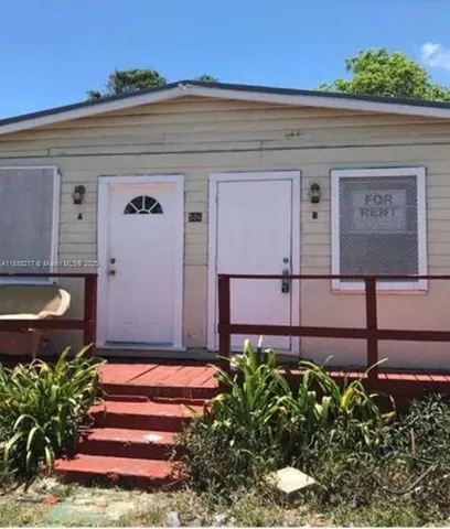 a front view of a house