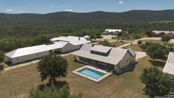 a view of a house with a mountain