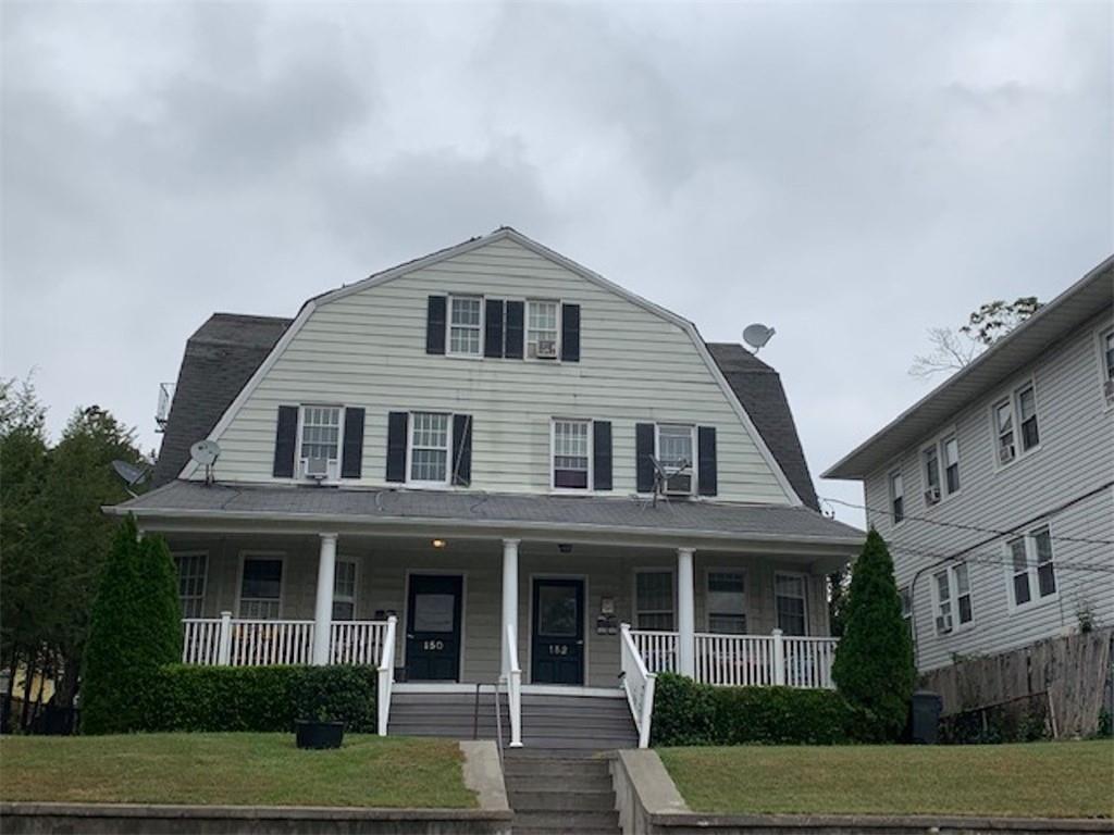 a front view of a house