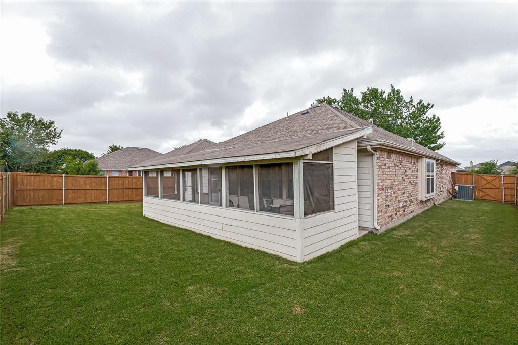 4305 Ridgewood Road Melissa, TX 75454 - Photo 23 of 26 Screened-in patio with white siding and shingled roof